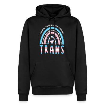 Trans Quote Trans Pride Transgender Rainbow - Men's Premium Hoodie - black - Front - Nico (187cm) & Julia (174cm)