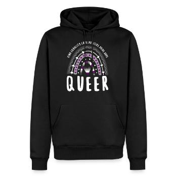 Asexual Quote Queer Ace Rainbow - Men's Premium Hoodie - black - Front - Nico (187cm) & Julia (174cm)