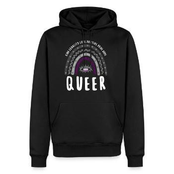 Boho Rainbow Queer Ace Pride - Men's Premium Hoodie - black - Front - Nico (187cm) & Julia (174cm)