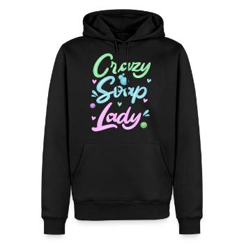Crazy Soap Lady Soap Making Soap Maker - Men's Premium Hoodie - black - Front - Nico (187cm) & Julia (174cm)