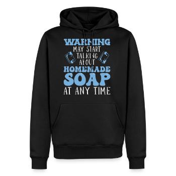Handmade Soap Making Soap Maker - Men's Premium Hoodie - black - Front - Nico (187cm) & Julia (174cm)