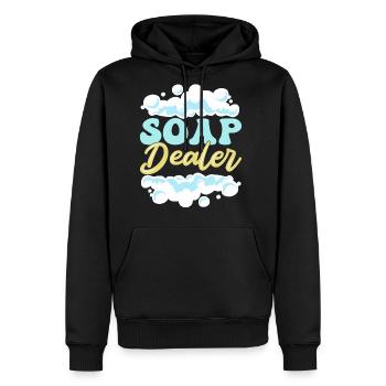 Soap Dealer Soap Making Soap Maker - Men's Premium Hoodie - black - Front - Nico (187cm) & Julia (174cm)