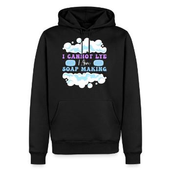 Soap Making Soap Maker - Men's Premium Hoodie - black - Front - Nico (187cm) & Julia (174cm)