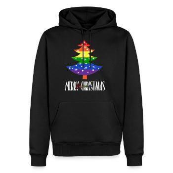 Merry Queer Christmas - LGBTQI Gay Pride - Men's Premium Hoodie - black - Front - Nico (187cm) & Julia (174cm)