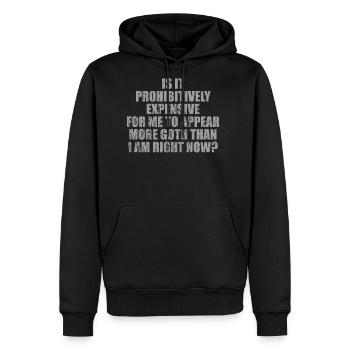 Is it prohibitively expensive for me to appear mor - Men's Premium Hoodie - black - Front - Nico (187cm) & Julia (174cm)