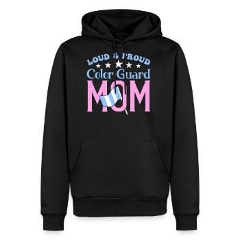 Crazy Color Guard Mom - Men's Premium Hoodie - black - Front - Nico (187cm) & Julia (174cm)