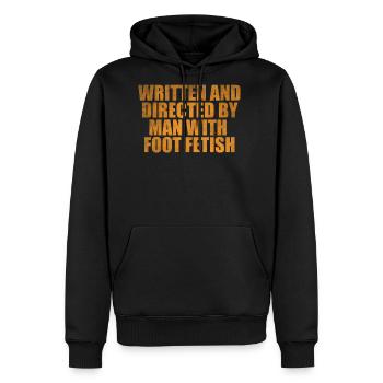 Written and directed by man with foot fetish - Men's Premium Hoodie - black - Front - Nico (187cm) & Julia (174cm)