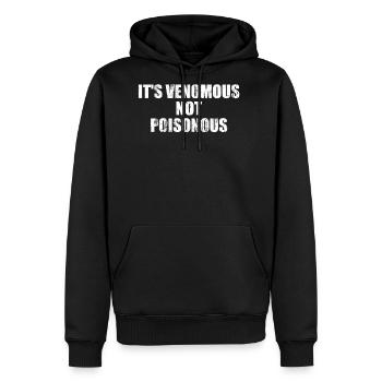 It's venomous not poisonous - Men's Premium Hoodie - black - Front - Nico (187cm) & Julia (174cm)