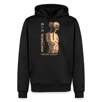 Anatomical Streetwear - Men's Premium Hoodie - black - Front - Nico (187cm) & Julia (174cm)
