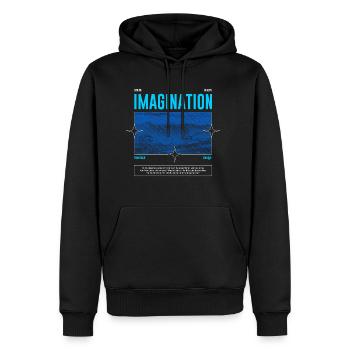 Imagination Streetwear - Men's Premium Hoodie - black - Front - Nico (187cm) & Julia (174cm)