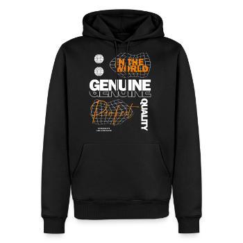 Genuine Streetwear - Men's Premium Hoodie - black - Front - Nico (187cm) & Julia (174cm)