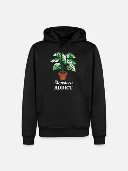 Monstera Addict - Men's Premium Hoodie - black