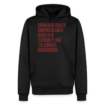 Zoologically improbable and or terrifying to small - Men's Premium Hoodie - black - Front - Nico (187cm) & Julia (174cm)
