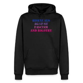 Bisexuals against fascism and bigotry - Men's Premium Hoodie - black - Front - Nico (187cm) & Julia (174cm)