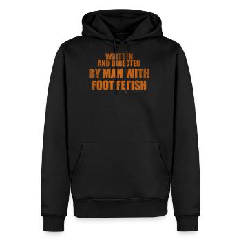 Written and directed by man with foot fetish - Men's Premium Hoodie - black - Front - Nico (187cm) & Julia (174cm)