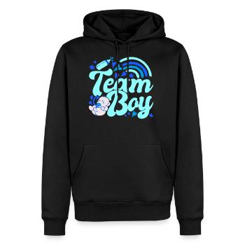 Gender Reveal Babyboy Baby Shower - Men's Premium Hoodie - black - Front - Nico (187cm) & Julia (174cm)