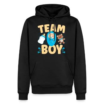 Gender Reveal Babyboy Baby Shower - Men's Premium Hoodie - black - Front - Nico (187cm) & Julia (174cm)