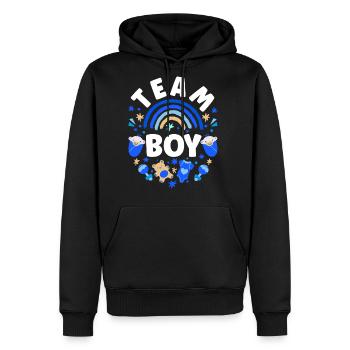 Gender Reveal Babyboy Baby Shower - Men's Premium Hoodie - black - Front - Nico (187cm) & Julia (174cm)