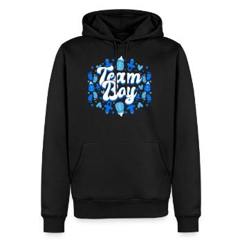 Gender Reveal Babyboy Baby Shower - Men's Premium Hoodie - black - Front - Nico (187cm) & Julia (174cm)