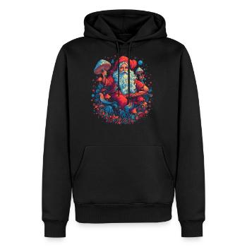 Christmas | Fantasy | Mushroom | Forest | Goa - Men's Premium Hoodie - black - Front - Nico (187cm) & Julia (174cm)