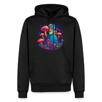 Fantasy Mushroom | Forest | Nature | Goa Festival - Men's Premium Hoodie - black - Front - Nico (187cm) & Julia (174cm)