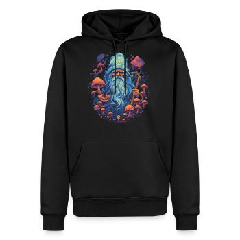 Fantasy Mushroom | Forest | Nature | Goa Festival - Men's Premium Hoodie - black - Front - Nico (187cm) & Julia (174cm)