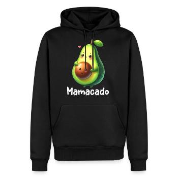 Mamacado Pregnant Mom New Baby Shower - Men's Premium Hoodie - black - Front - Nico (187cm) & Julia (174cm)