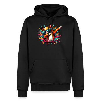 Splash Art Dubbing Cat Sunglasses Kitten Cats - Men's Premium Hoodie - black - Front - Nico (187cm) & Julia (174cm)