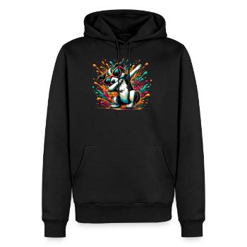 Splash Art Dubbing Dog Sunglasses Puppy Dogs - Men's Premium Hoodie - black - Front - Nico (187cm) & Julia (174cm)