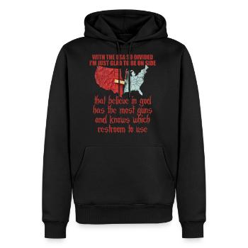 With The USA So Divided I m Just Glad To Be On Sid - Men's Premium Hoodie - black - Front - Nico (187cm) & Julia (174cm)
