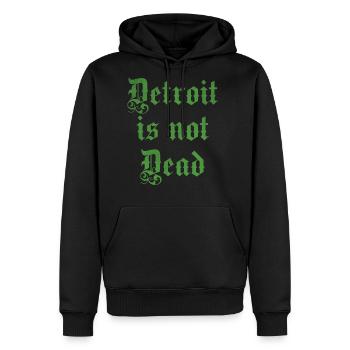 Detroit is not dead - Men's Premium Hoodie - black - Front - Nico (187cm) & Julia (174cm)