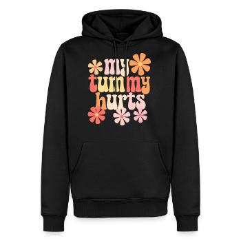 Tummy Ache Survivor My Tummy Hurts - Men's Premium Hoodie - black - Front - Nico (187cm) & Julia (174cm)