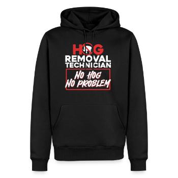 Hog Hunter Wild Hog - Men's Premium Hoodie - black - Front - Nico (187cm) & Julia (174cm)