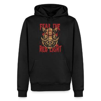 Hog Hunter Wild Hog Fear The Redlight - Men's Premium Hoodie - black - Front - Nico (187cm) & Julia (174cm)
