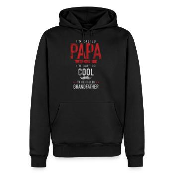 Papa - Papa - i'm called papa - Men's Premium Hoodie - black - Front - Nico (187cm) & Julia (174cm)