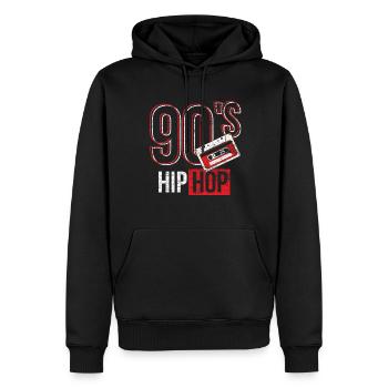 Hip Hop - Men's Premium Hoodie - black - Front - Nico (187cm) & Julia (174cm)