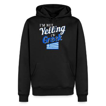 Greece - Men's Premium Hoodie - black - Front - Nico (187cm) & Julia (174cm)