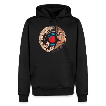 Phoenix Firebird Mythology - Men's Premium Hoodie - black - Front - Nico (187cm) & Julia (174cm)