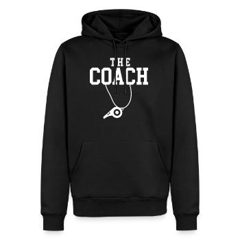 the coach - Men's Premium Hoodie - black - Front - Nico (187cm) & Julia (174cm)