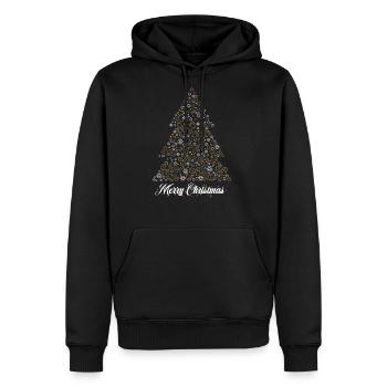Chistmas Season Merry Christmas Tree - Men's Premium Hoodie - black - Front - Nico (187cm) & Julia (174cm)