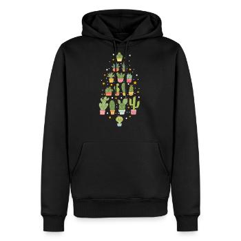 Chistmas Season Cactus Succulent Christmas Tree - Men's Premium Hoodie - black - Front - Nico (187cm) & Julia (174cm)