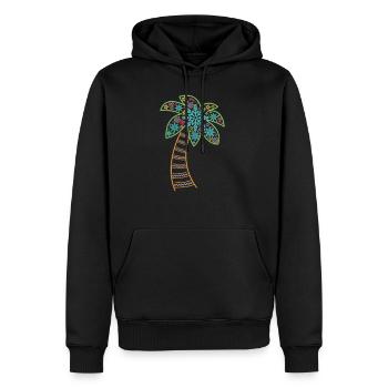 Chistmas Season Palm Tree - Men's Premium Hoodie - black - Front - Nico (187cm) & Julia (174cm)