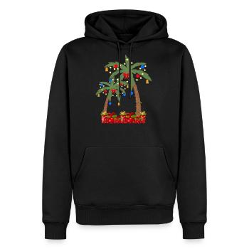 Chistmas Season Palm Trees - Men's Premium Hoodie - black - Front - Nico (187cm) & Julia (174cm)