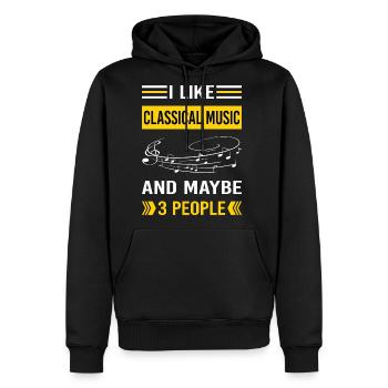 3 People Classical Music - Men's Premium Hoodie - black - Front - Nico (187cm) & Julia (174cm)