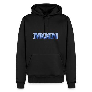 Moin Hamburg Skyline Silhouette Harbor Seagull Sea - Men's Premium Hoodie - black - Front - Nico (187cm) & Julia (174cm)