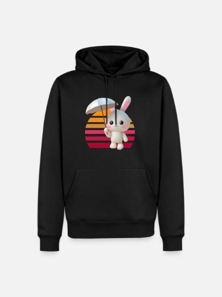 Bunny umbrella - Men's Premium Hoodie - black