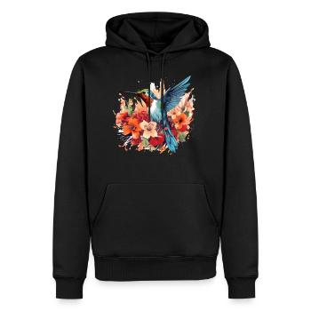 Colorful Hummingbird Bird for Ornithologist - Men's Premium Hoodie - black - Front - Nico (187cm) & Julia (174cm)