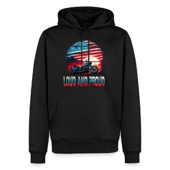Loud And Proud - Men's Premium Hoodie - black - Front - Nico (187cm) & Julia (174cm)