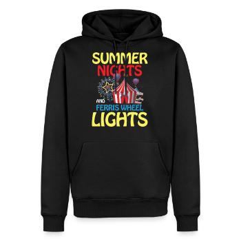 Summer Nights And Ferris Wheel Lights - Men's Premium Hoodie - black - Front - Nico (187cm) & Julia (174cm)