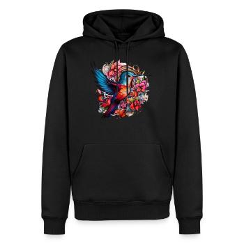 Colorful Hummingbird Bird for Ornithologist - Men's Premium Hoodie - black - Front - Nico (187cm) & Julia (174cm)